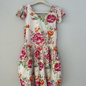 SweetHoney White Floral Leggy Short Romper